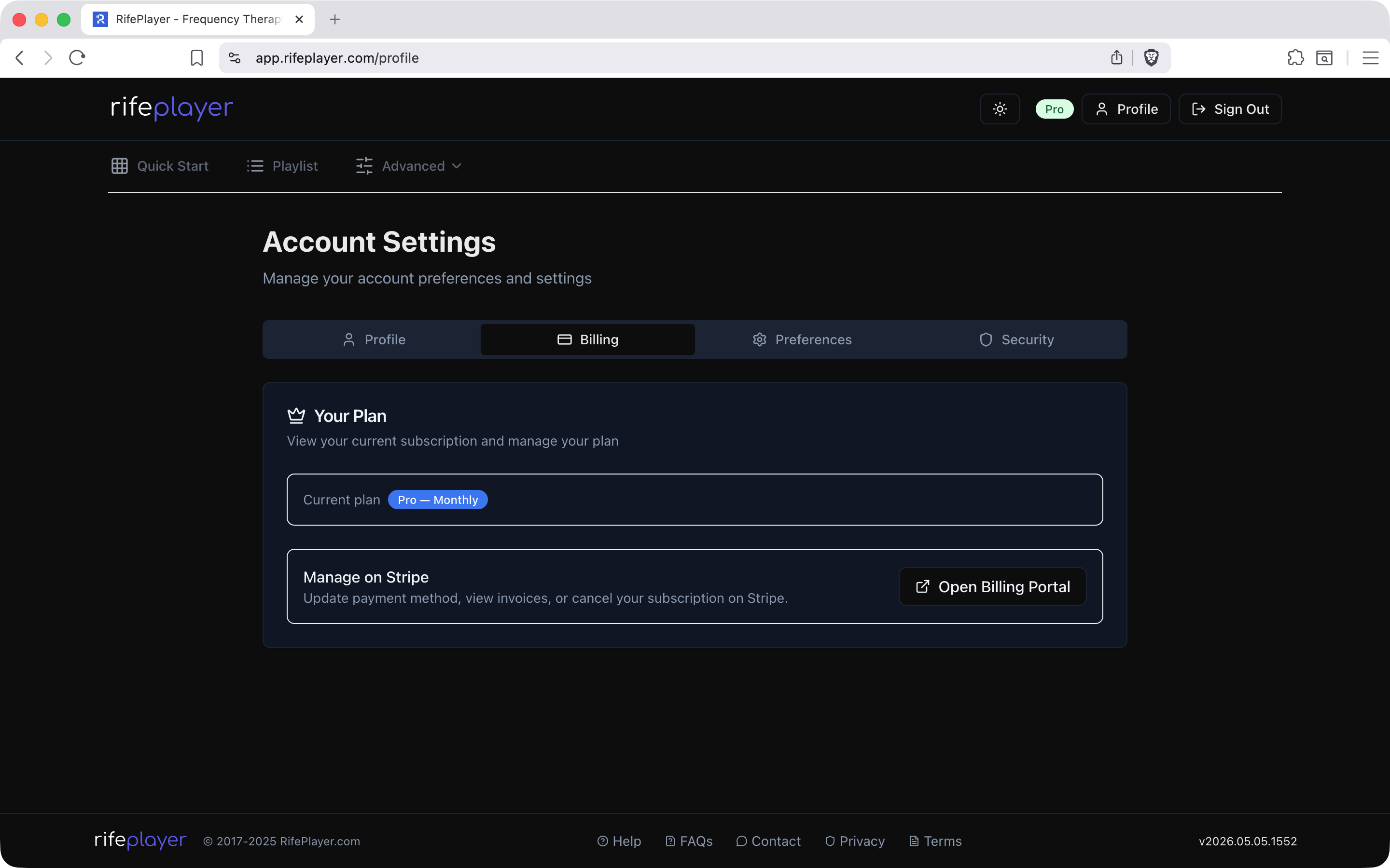 Pro Subscription & Billing